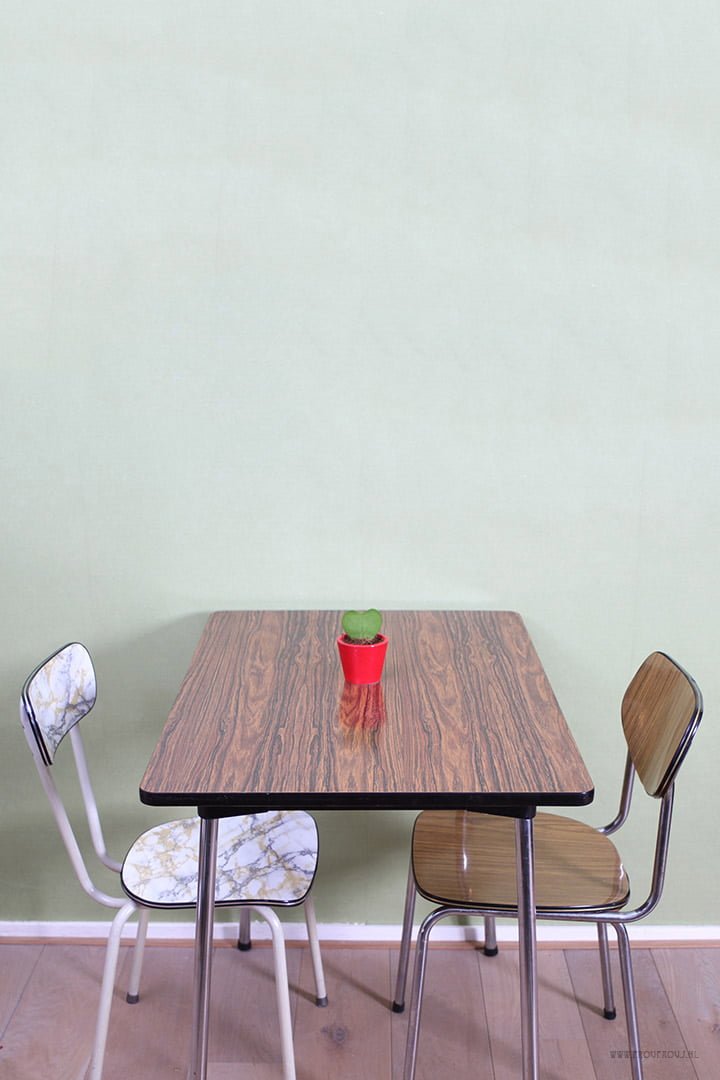 Bruine formica tafel 90 x 60,5