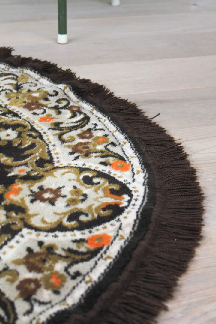 Rond vintage vloerkleed 135