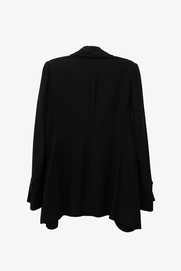 Zwart Ann Demeulemeester jasje met zigzag-patroon