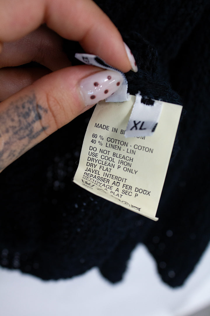Ann Demeulemeester opengebreide oversized trui