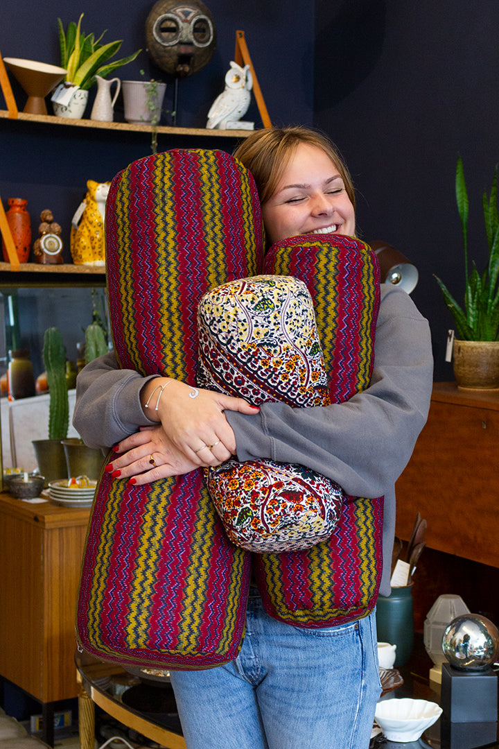 Bantal guling Indonesisch rolkussen handgemaakt van vintage stof