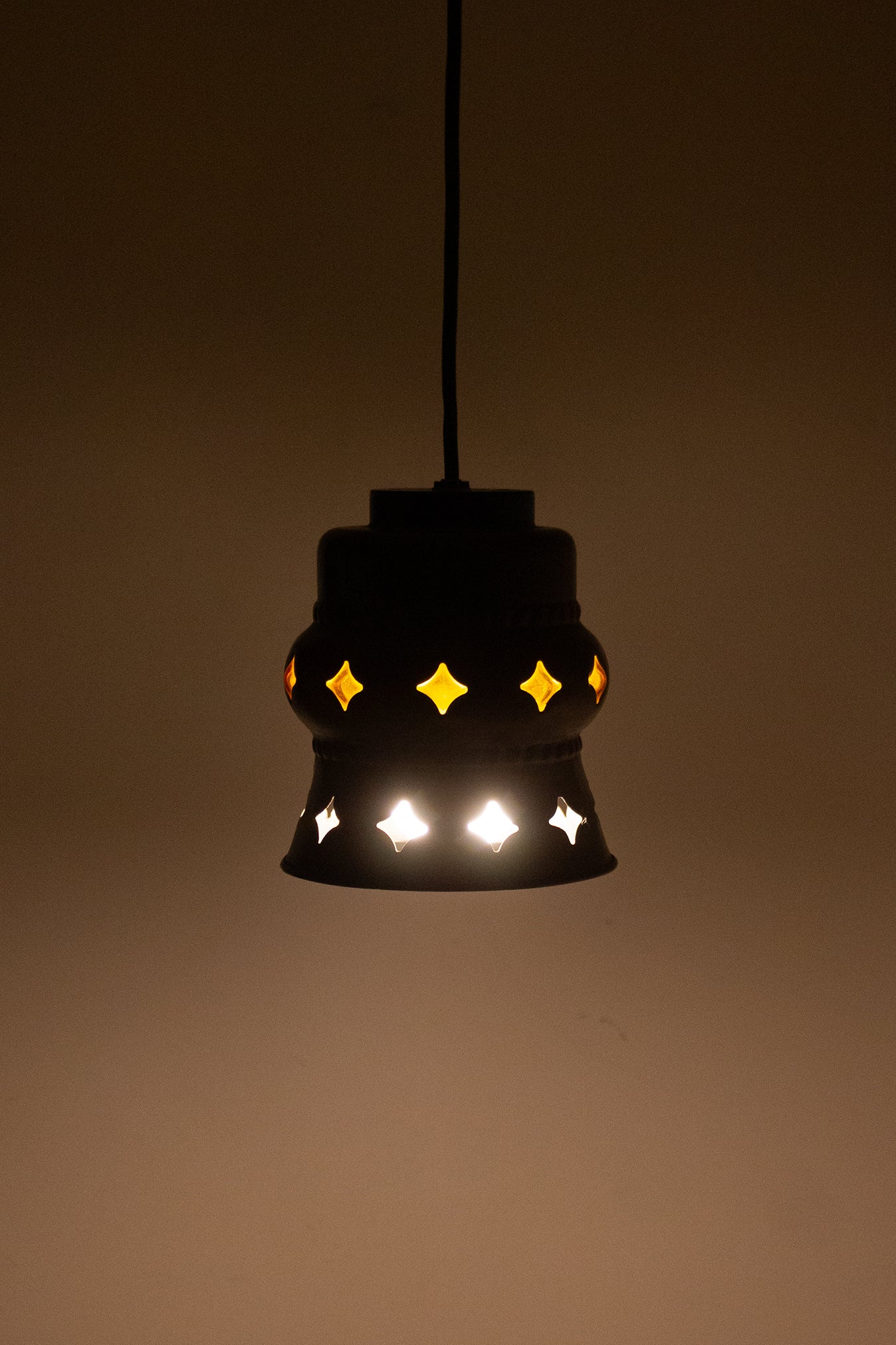 60s vintage koperen hanglamp Deens Design