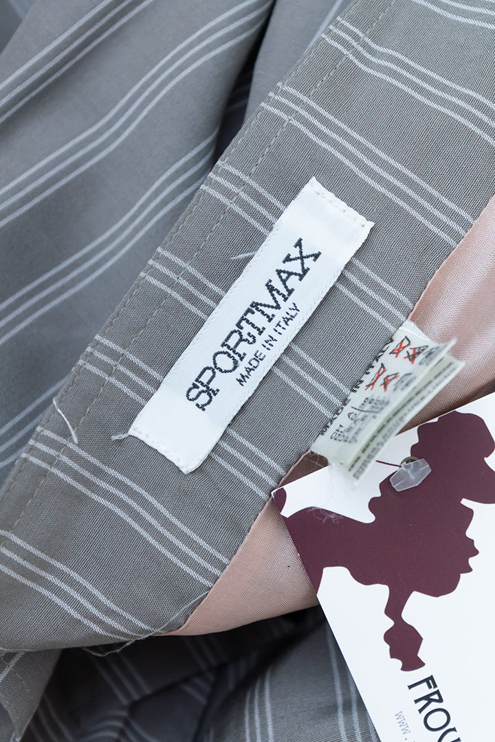Gestreepte grijze rok Sportmax jaren 90