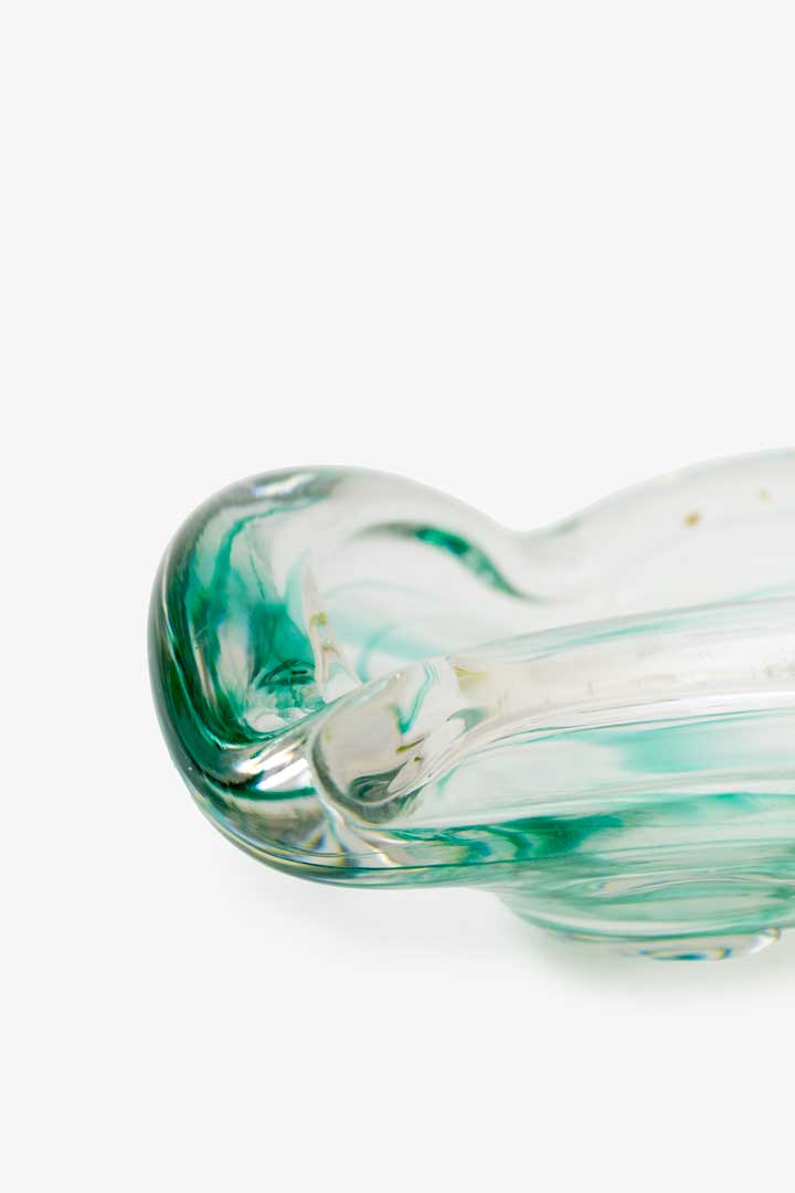 Glazen organische groen transparante Murano asbak