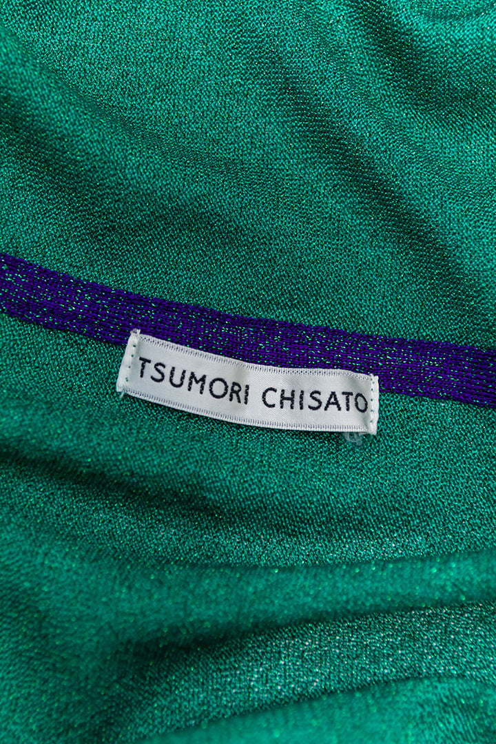 Groen vest wijdvallend met glitters Tsumori Chisato