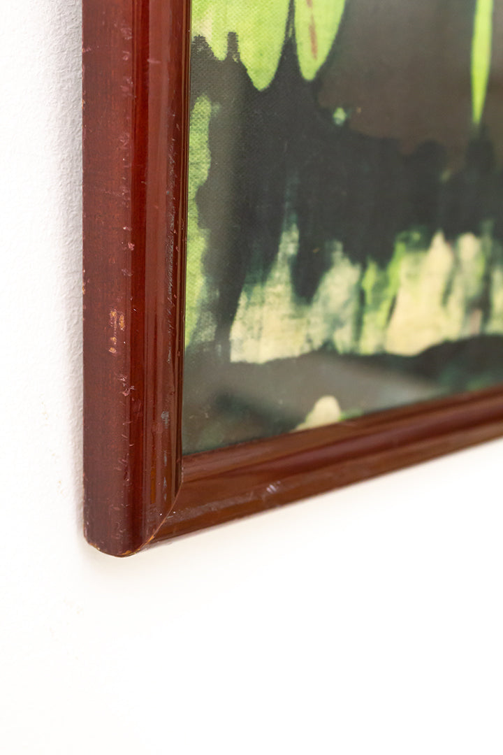 Groot vintage schilderij olifanten op doek batik