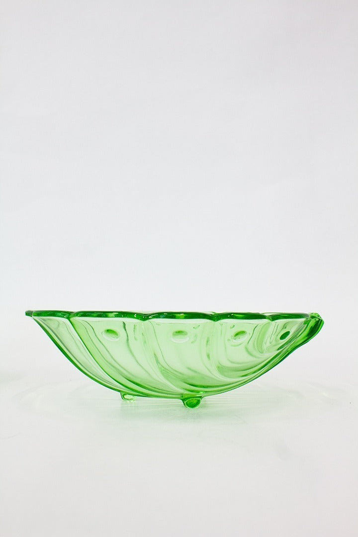 Vintage Hermanova Hut persglazen schaal met 5 bakjes