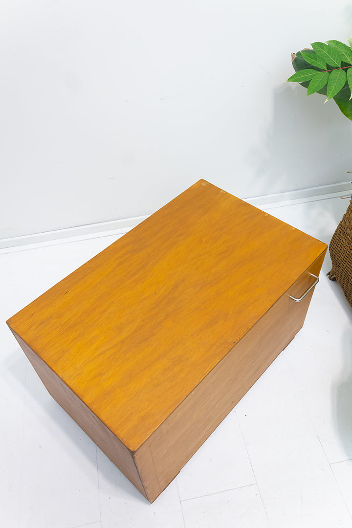 Hondenbench van hout vintage met handvatten aan de zijkant
