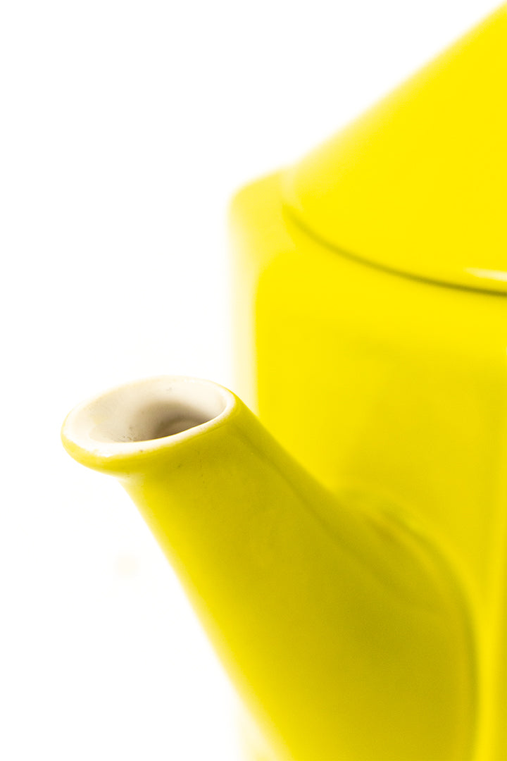 Huizen Holland vintage knalgele theepot uit de jaren 50/60