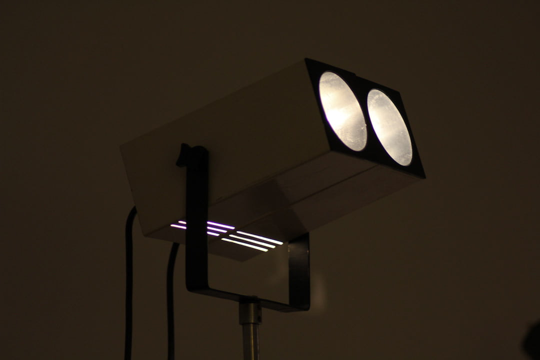 Vintage dubbele vloerlamp 'verrekijker'