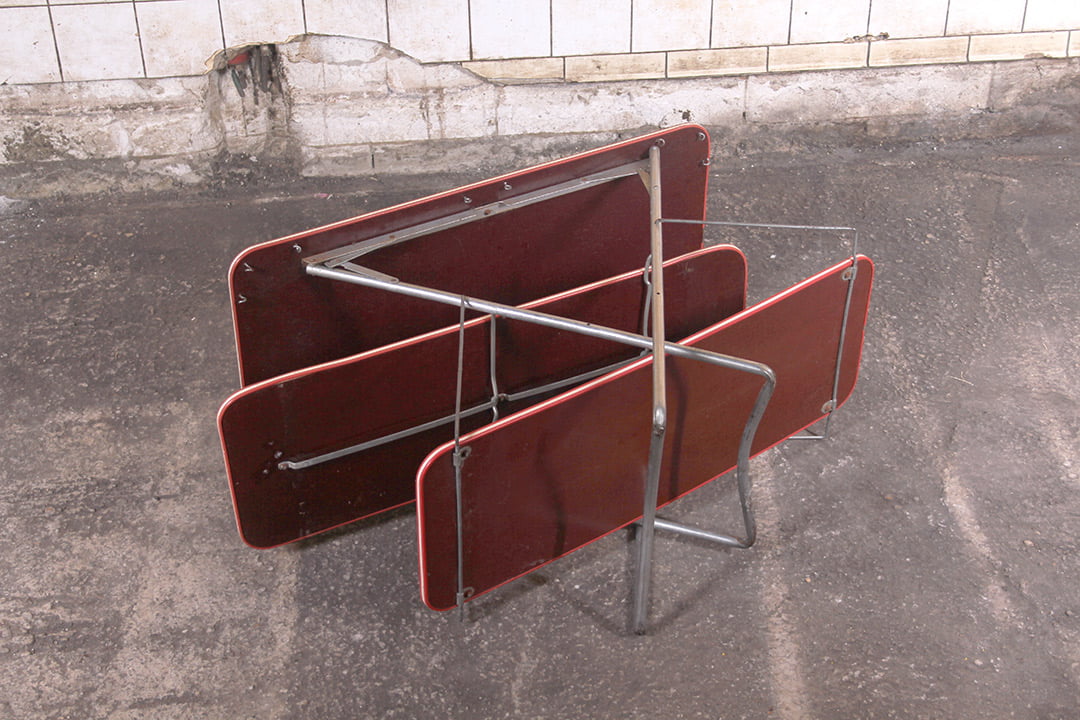 Opklapbare vintage formica bijzettafel