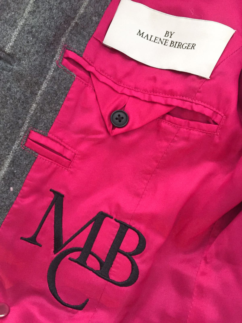 By Malene Birger korte grijze wollen blazer