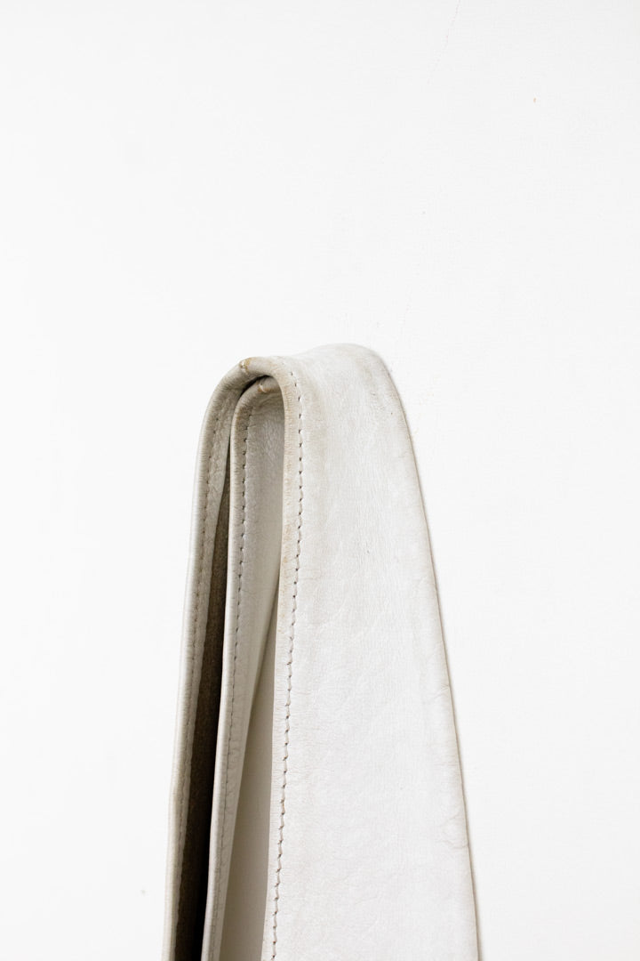 Lucy Jellema vintage tas minimalistisch ontwerp - wit leer