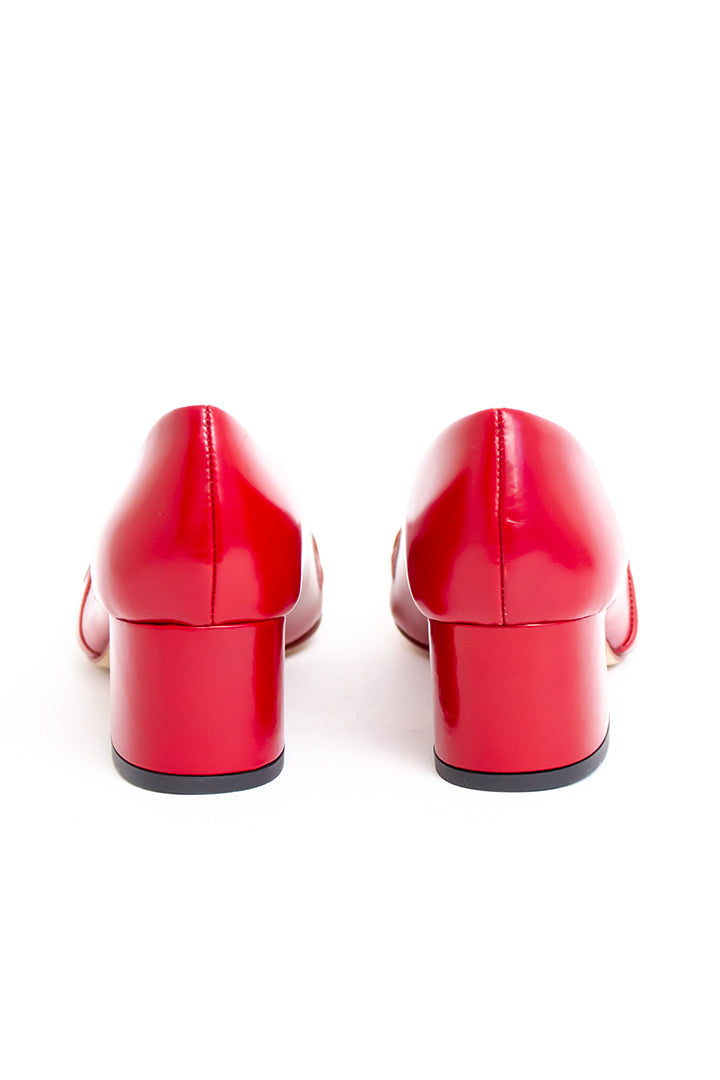 Pumps Acne Studio rood en roze leer