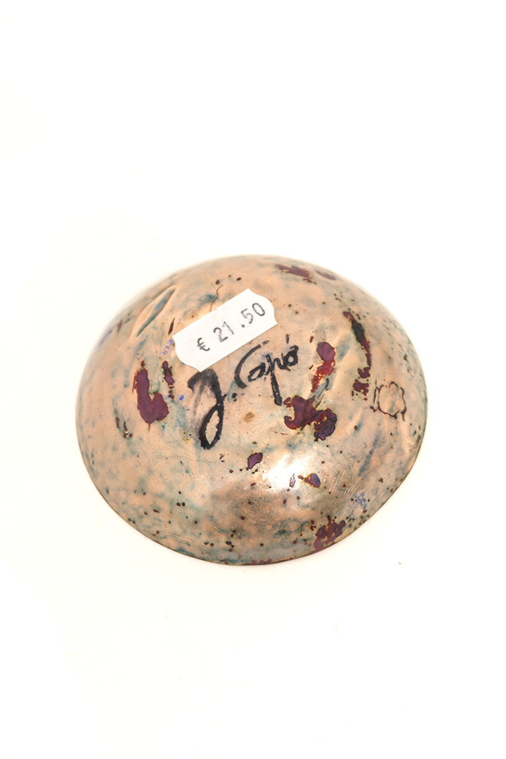 Schaaltje met gekleurde emaille bubbels J Capo vintage