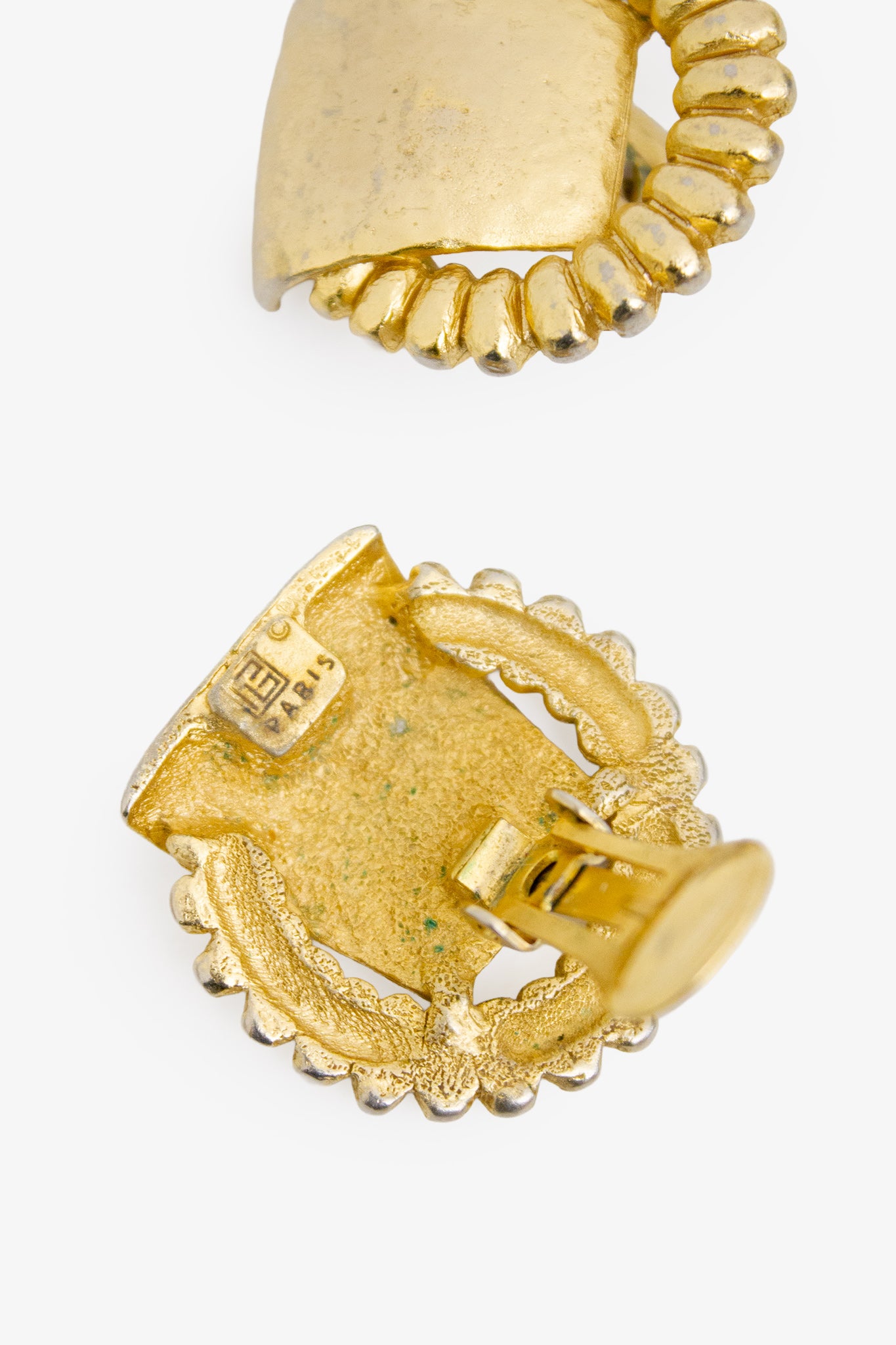 Vergulde vintage jaren 80 oorclips Balmain Paris