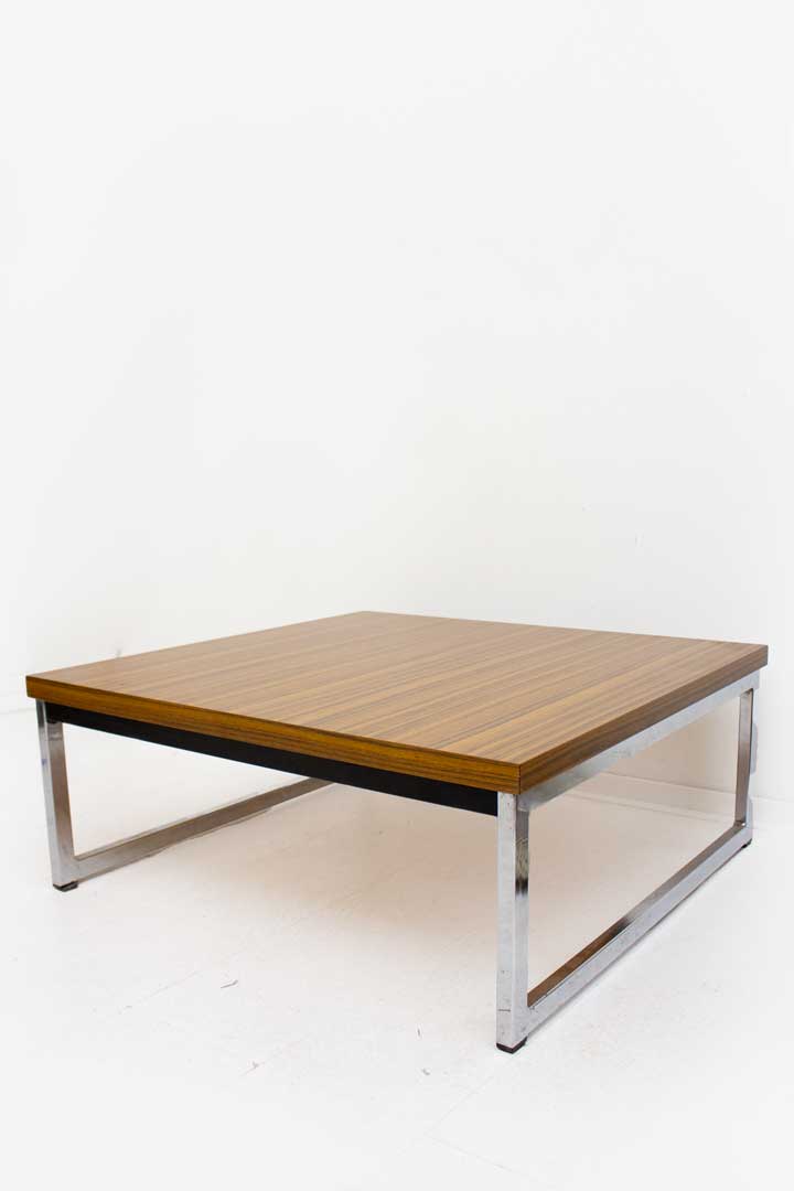 70s Vintage salontafel 75 cm vierkant