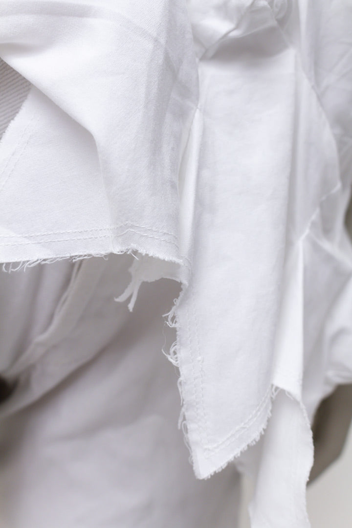 Vintage Comme des Garçons top van wit katoen met ingezette sterren