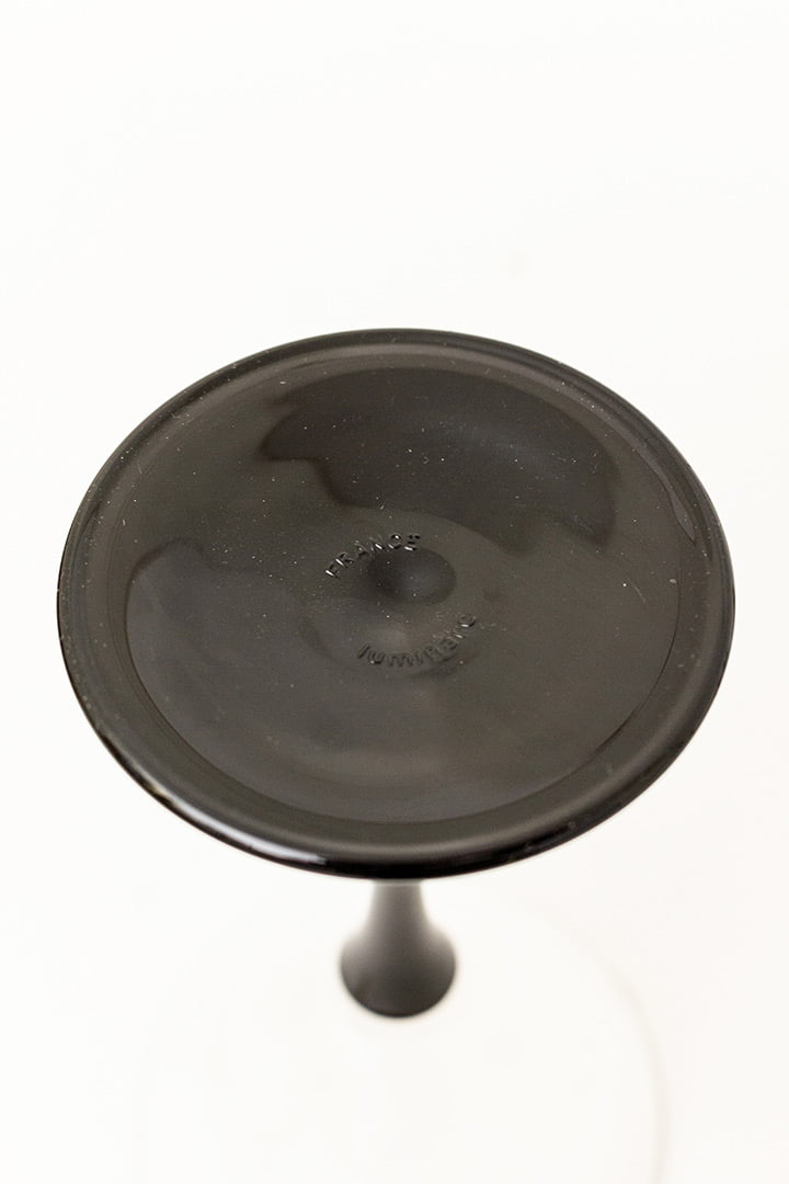 Vintage Martini glazen met zwarte voet - set van 4 stuks