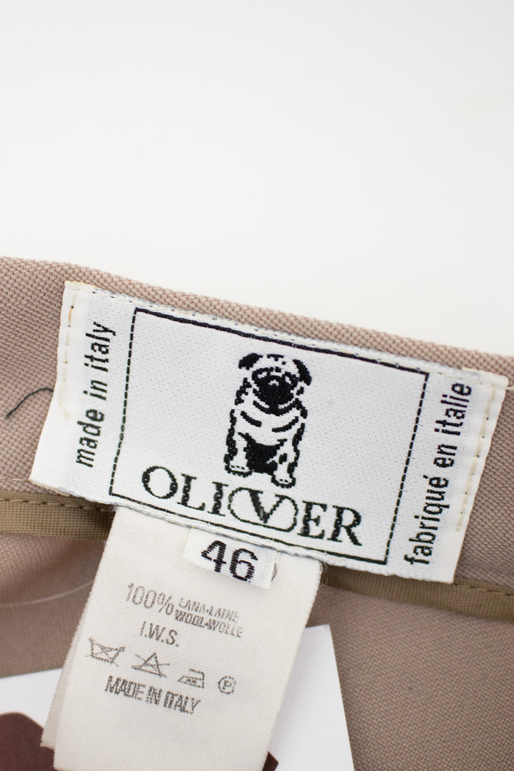 Vintage Oliver by Valentino 90s beige minirokje