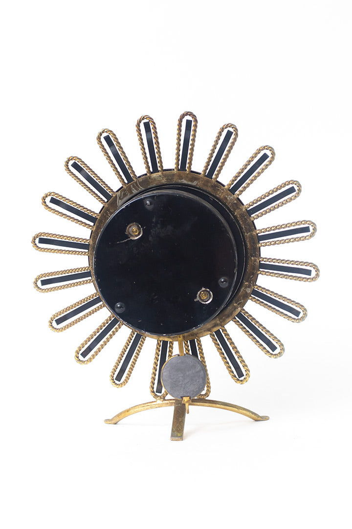 Vintage Plato sunburst klok Mid-Century Modern jaren 50