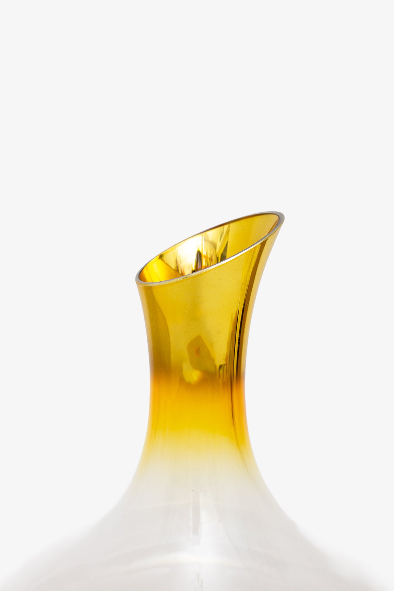 Vintage glazen (decanteer)karaf met verguld verloop