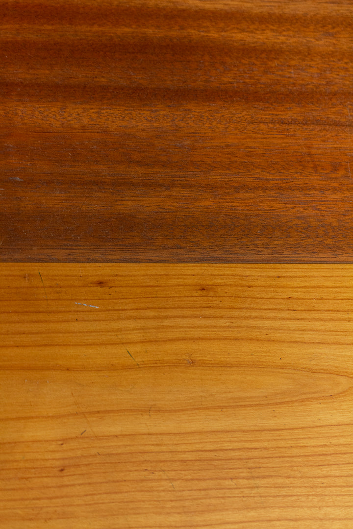 Vintage houten secretaire jaren 60 met slot en sleutel