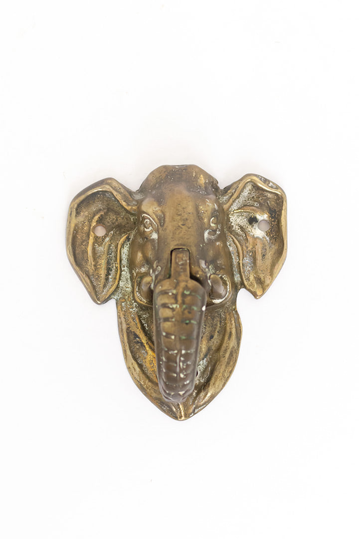 Vintage messing deurklopper olifant