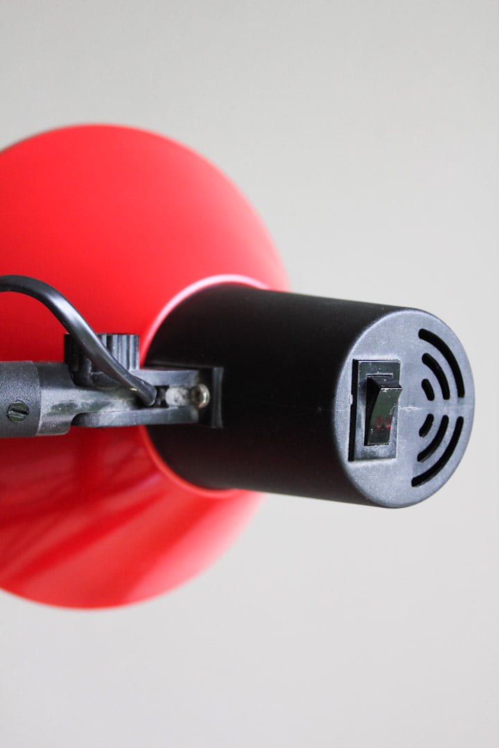 Vintage rode vloerlamp