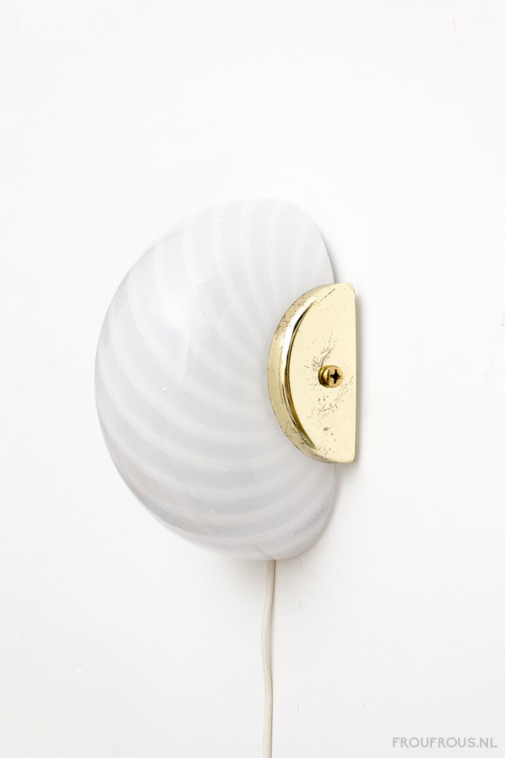 Vintage schelp wandlamp Nautilus