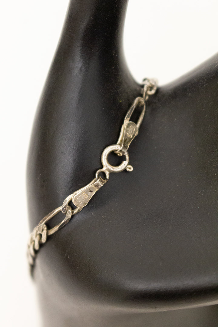 Vintage zilveren armband met grote en kleine schakels