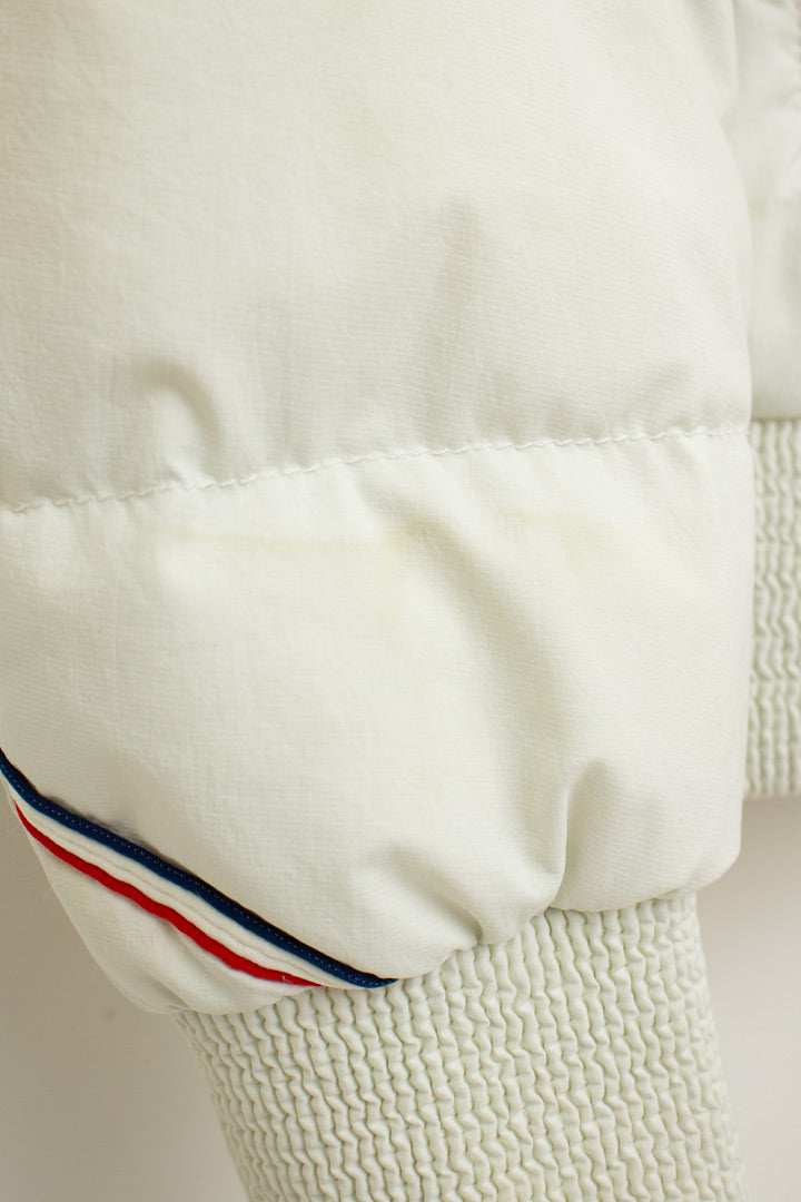 Witte vintage Moncler Grenoble puffer jas