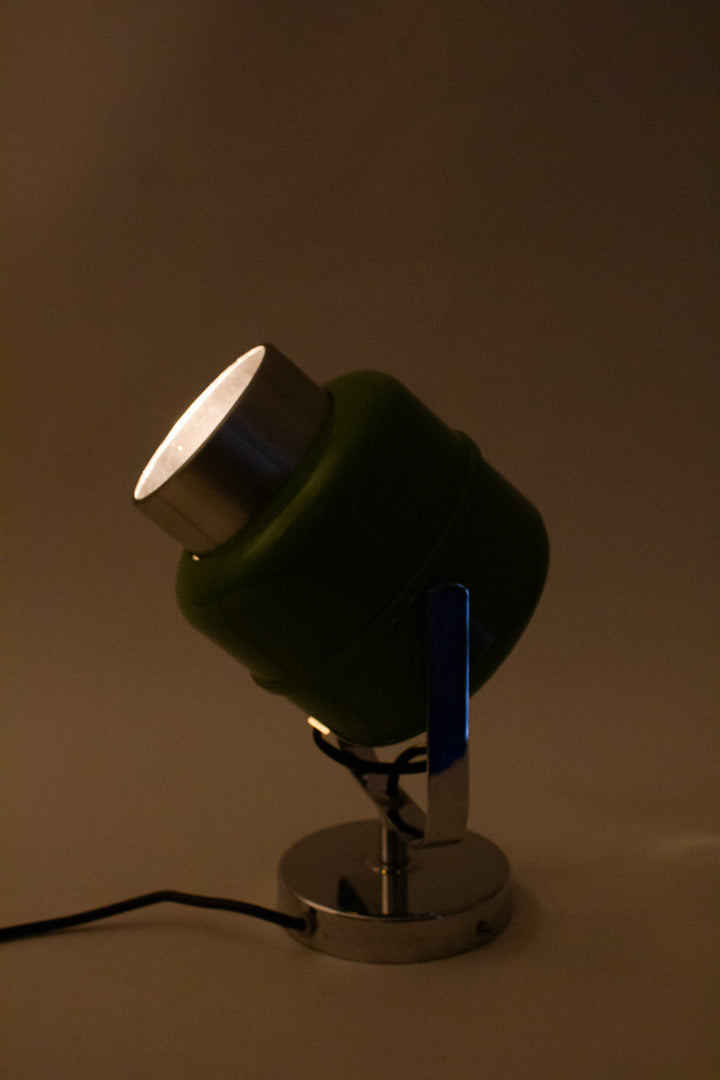 Vintage groene metalen wandlamp