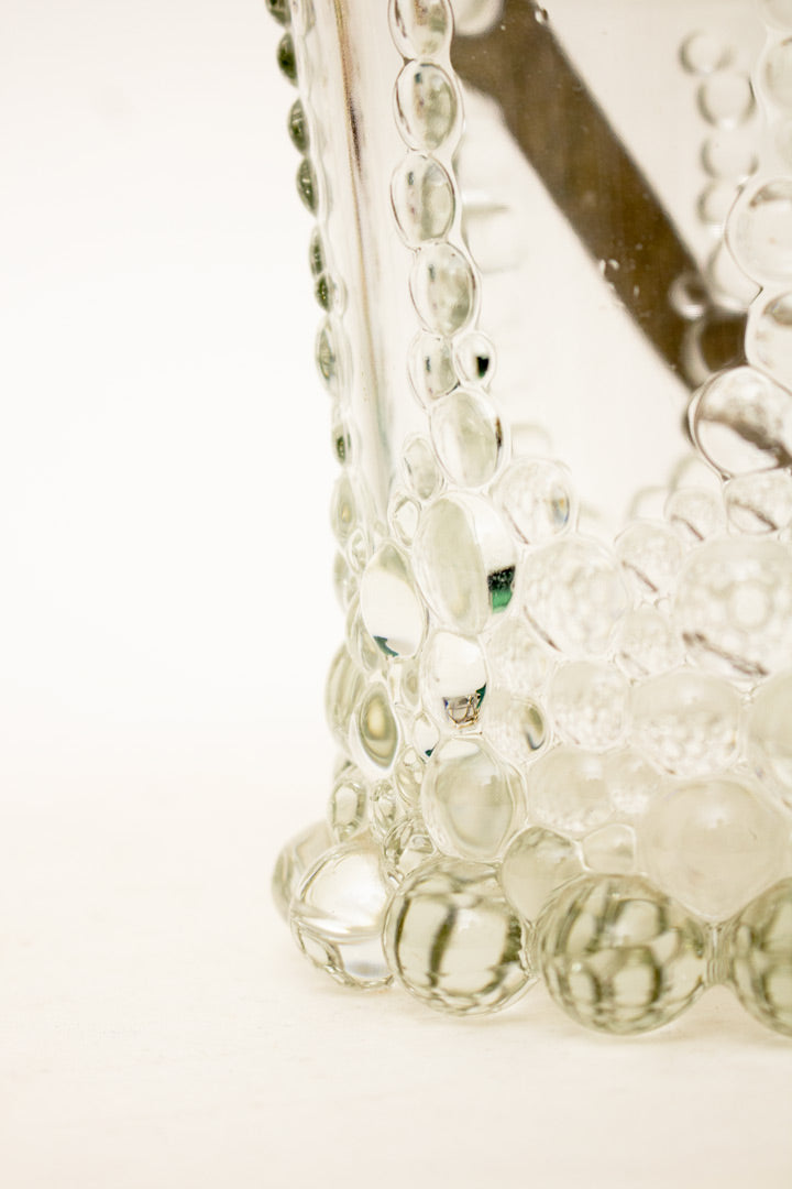 Vintage Walther Glass gebubbelde ijs-emmer van kristal