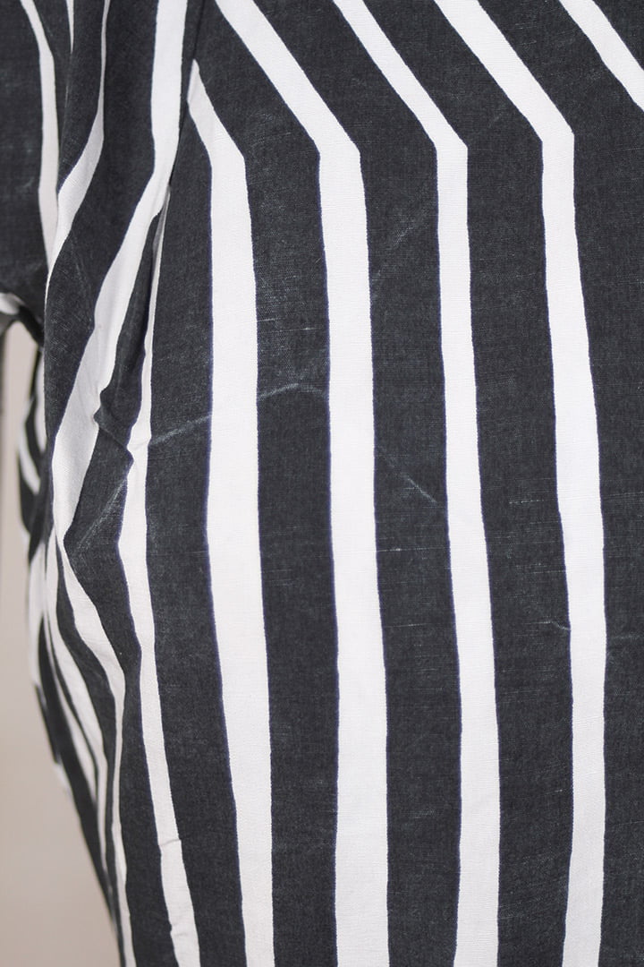 Marimekko jurk zwart wit gestreept
