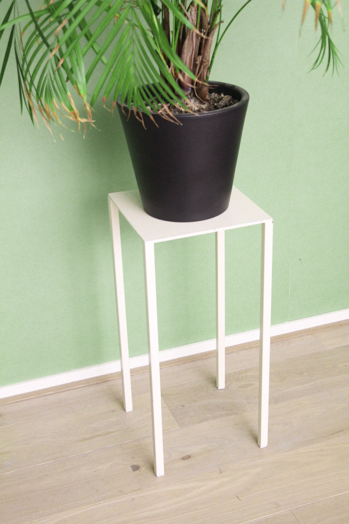Metalen minimalistische witte pied de stal / plantenstandaard