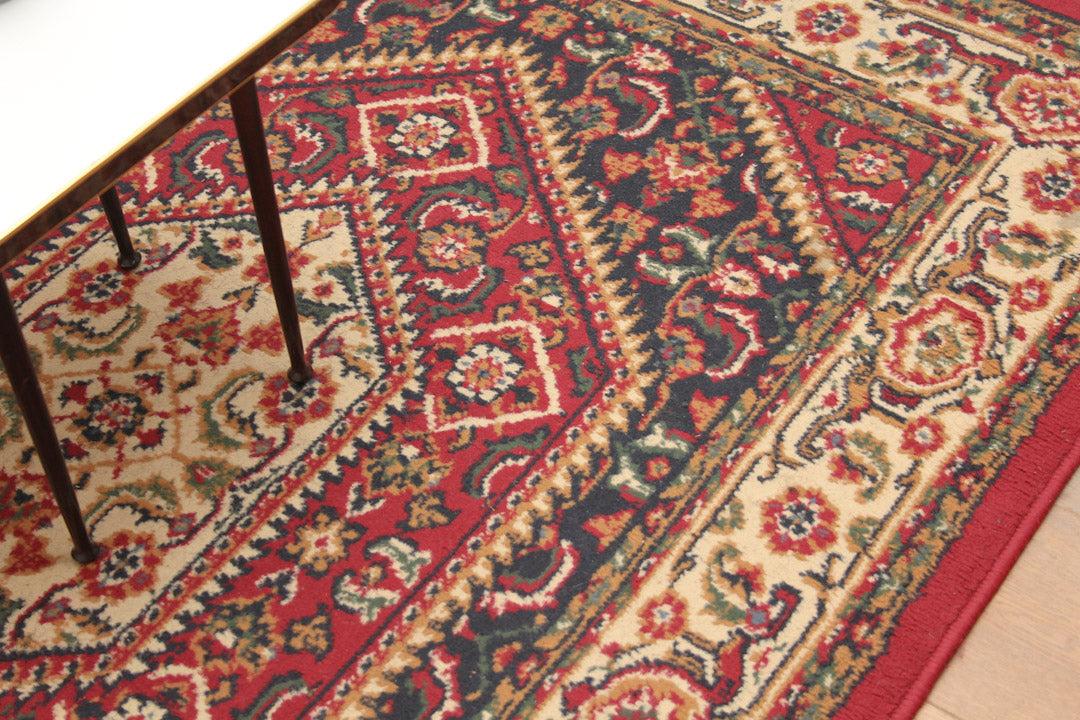 Oriental vloerkleed rood blauw