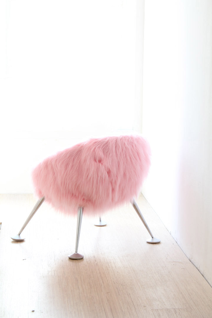 Pop Art roze furry stoel