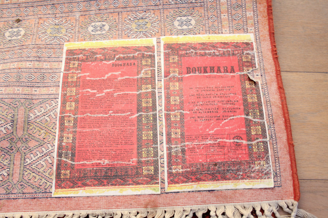 Vintage Bokhara Perzisch vloerkleed oranje / rood 173 x 115 cm