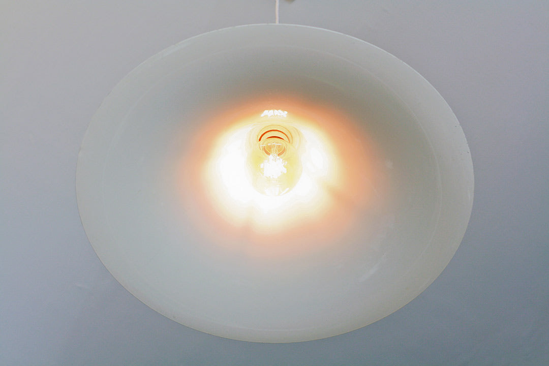 Vintage witte heksenhoed lamp 70s