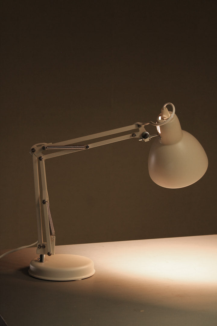 Retro bureaulamp wit / schaarlamp