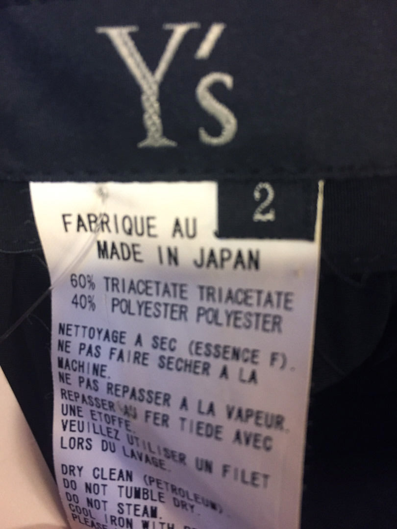 Yohji Yamamoto zwarte rok gelaagde met draperieën