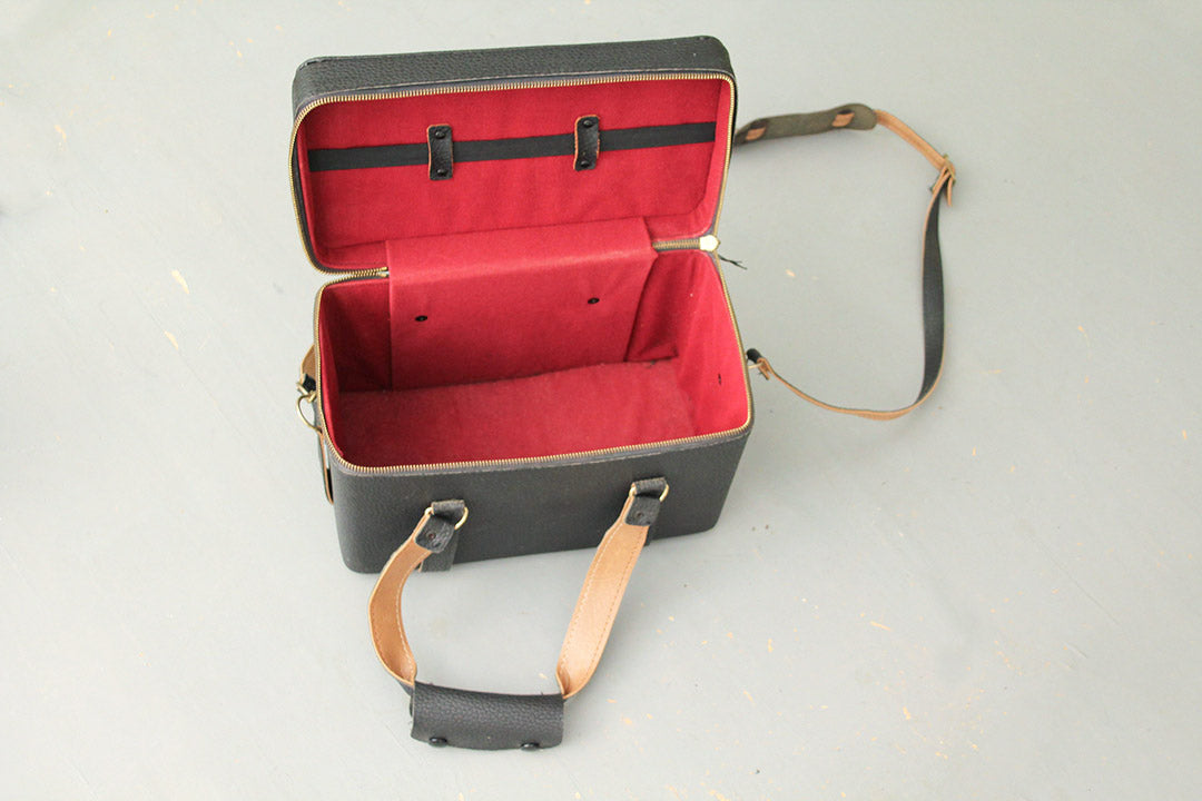 Vintage zwarte camera koffer / tas