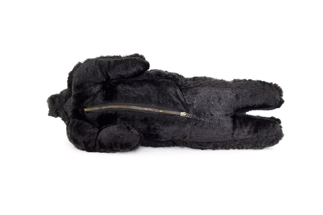 Zwarte vintage poedel knuffel