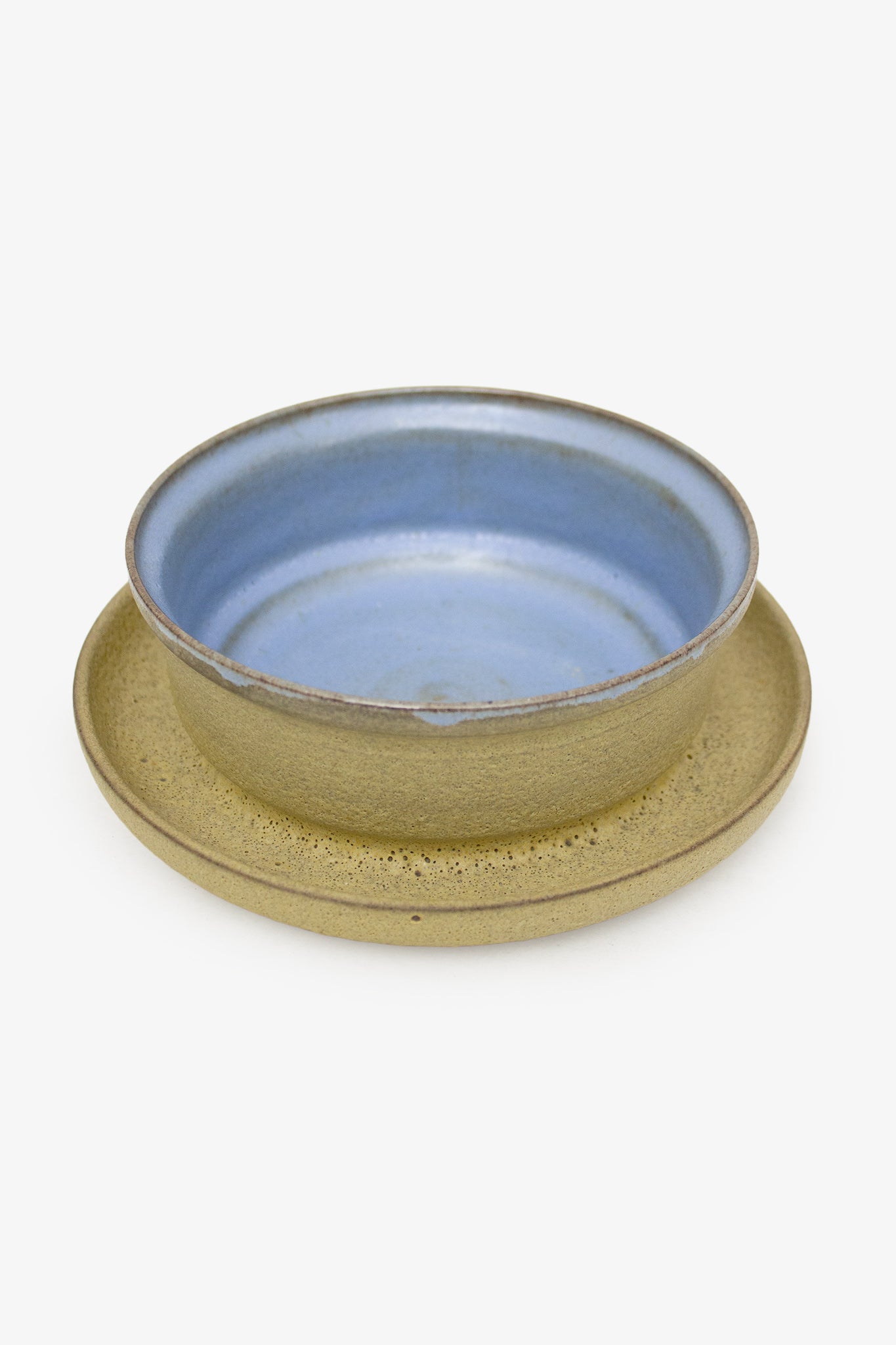 Vintage ruw geglazuurde 12-delige servies set 