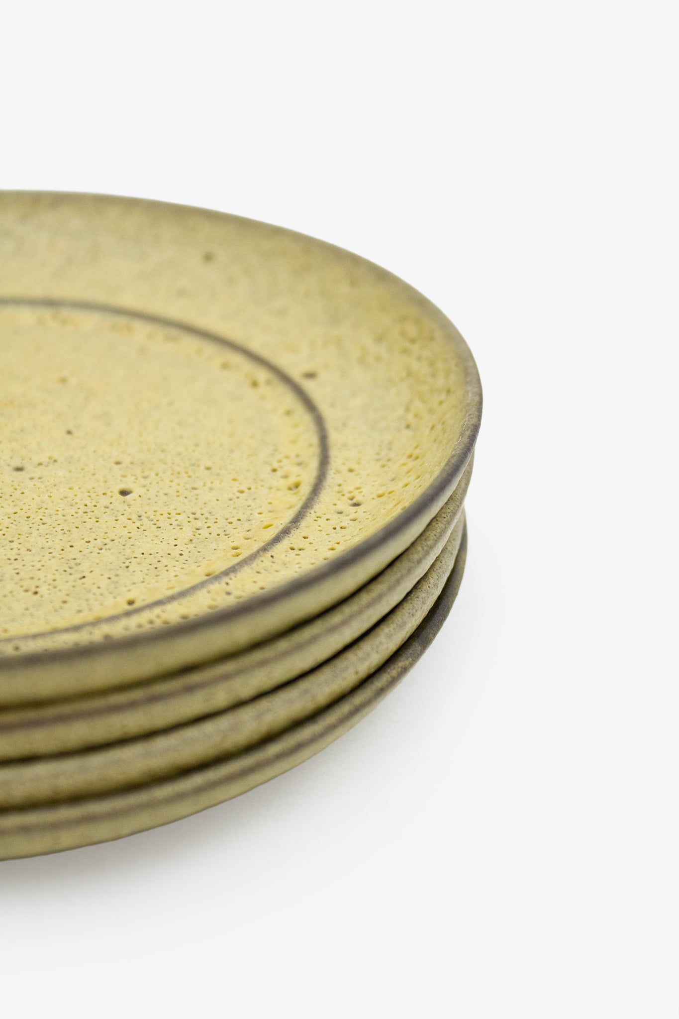 Vintage ruw geglazuurde 12-delige servies set 