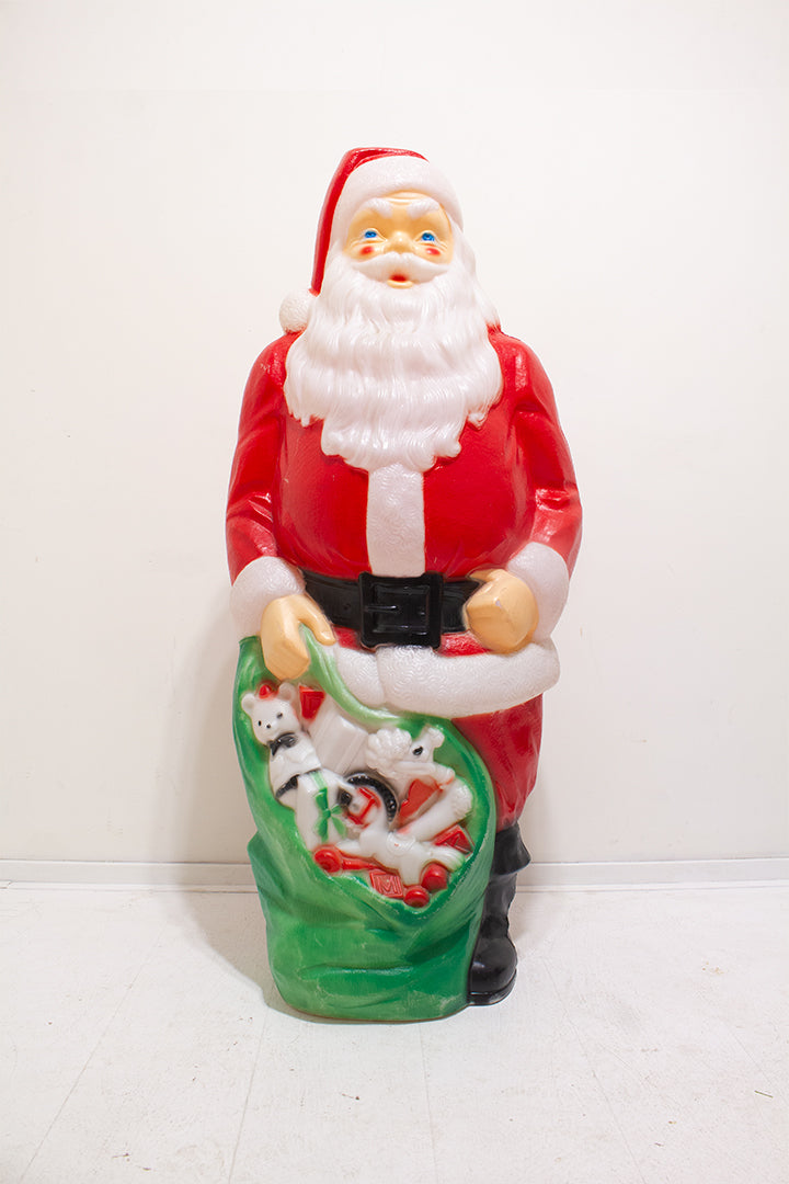 1968 Vintage Grote Kerstman met licht 118 cm