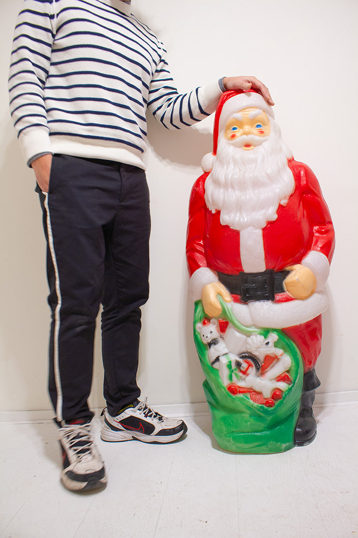 1968 Vintage Grote Kerstman met licht 118 cm