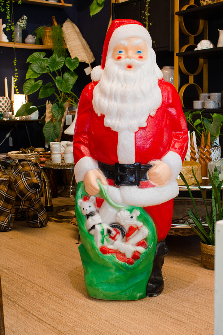 1968 Vintage Grote Kerstman met licht 118 cm