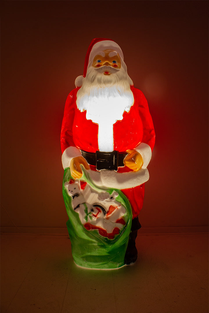 1968 Vintage Grote Kerstman met licht 118 cm
